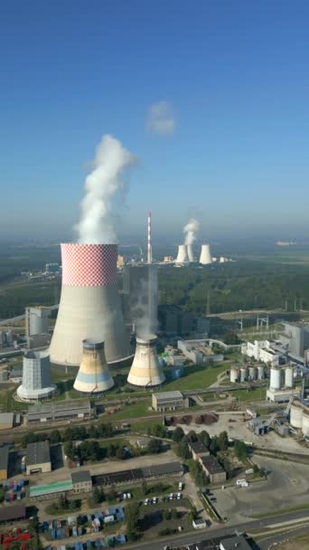 Widok Elektrowni Węgiel — Wideo stockowe