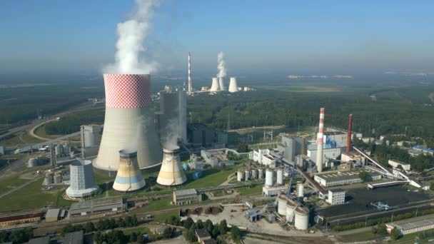Widok Elektrowni Węgiel — Wideo stockowe