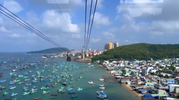 Visa Från Linbana Till Phu Quoc Island Vietnam — Stockvideo