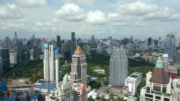 Widok Powietrza Centrum Bangkoku Tajlandia — Wideo stockowe