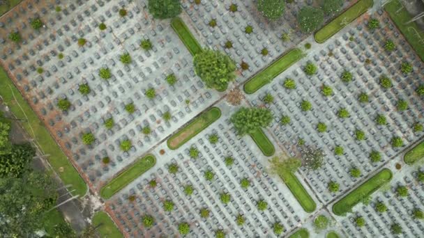 Военное Кладбище Вьетнам Воздушный — стоковое видео
