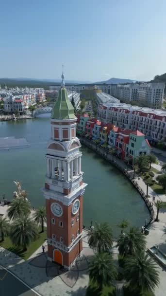 Aerial View Grand World Phu Quoc Island Vietnam — Stock Video