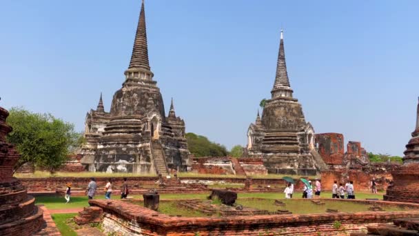 Historiska Staden Ayutthaya Thailand — Stockvideo
