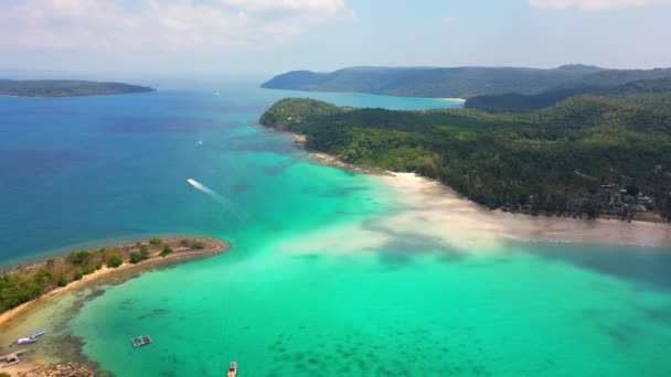 Vista Aérea Una Isla Tropical Aislada Tailandia — Vídeos de Stock
