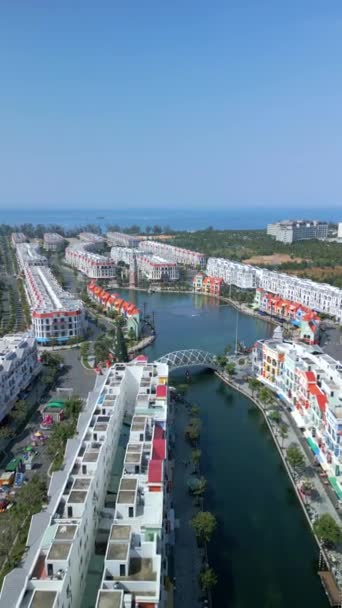 Aerial View Grand World Phu Quoc Island Vietnam — Stock Video