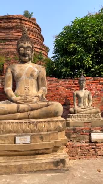 Historische Stad Ayutthaya Thailand — Stockvideo