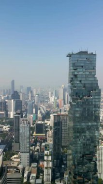 Bangkok, Tayland şehir merkezinin hava manzarası