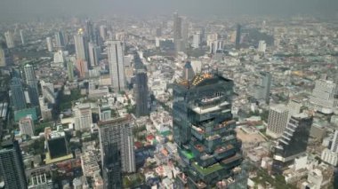 Bangkok, Tayland şehir merkezinin hava manzarası