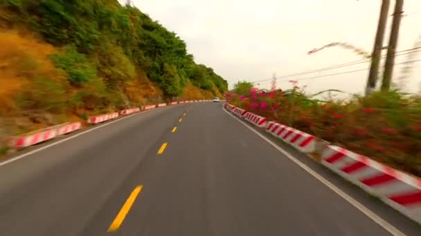 Пятый Полет Машиной Живописной Скалистой Дороге Острове Кат Вьетнам — стоковое видео