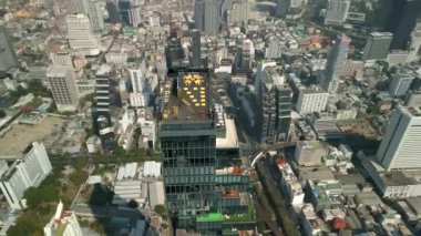 Bangkok, Tayland şehir merkezinin hava manzarası