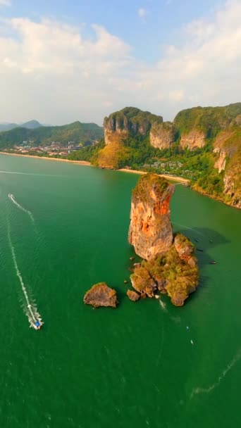 Fpv Nang Beach Krabi Thailand — Stockvideo