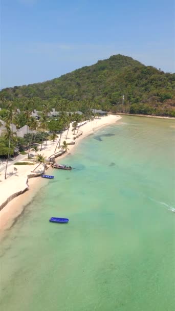 泰国柯菲岛上天堂海滩的空中景观 — 图库视频影像
