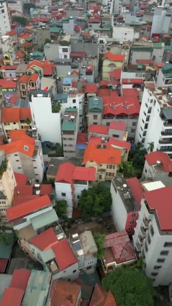 Вид Повітря Міські Будівлі Ханой Єтнам — стокове відео
