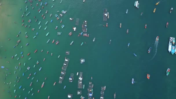Top View Fishing Village Phu Quoc Island Vietnam — Stock Video