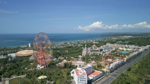Aerial View Vinwonders Theme Park Phu Quoc Island Vietnam — Stock Video