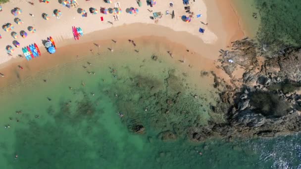 Top Pohled Turistickou Pláž Ostrově Phuket Thajsku — Stock video
