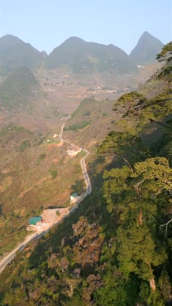 Strada Panoramica Montagna Sul Giang Loop Vietnam Del Nord — Video Stock