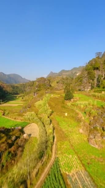 Pohádková Horská Krajina Severním Vietnamu — Stock video