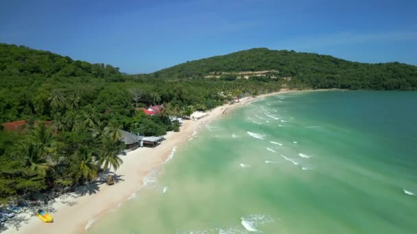 越南Phu Quoc岛热带海岸的空中景观 — 图库视频影像
