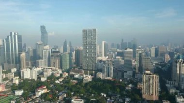 Bangkok şehir merkezinin havadan görüntüsü, Tayland
