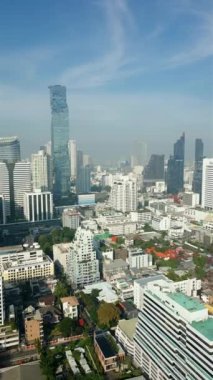 Bangkok şehir merkezinin havadan görüntüsü, Tayland