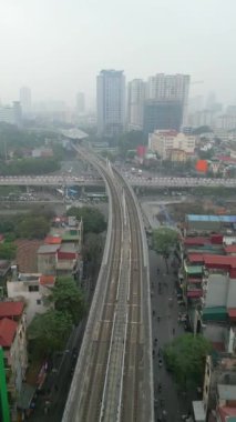 Hanoi, Vietnam 'daki hava trafiği..