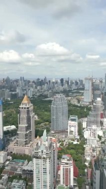 Bangkok şehir merkezinin havadan görüntüsü, Tayland