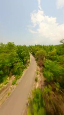 Yazın Tayland 'daki yeşil ormandan hızlı bir FPV uçuşu.