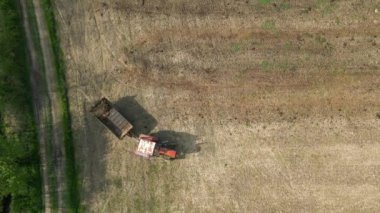 Tır gübreleme tarlasının en üst görüntüsü