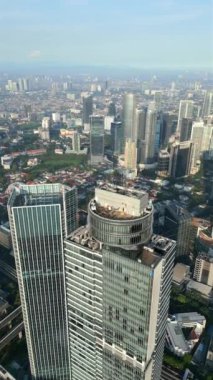 Jakarta şehir merkezinin hava manzarası, Endonezya