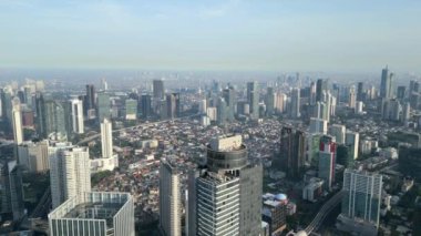 Jakarta şehir merkezinin hava manzarası, Endonezya