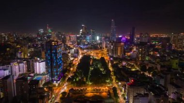Ho Chi Minh Şehri, Vietnam 'ın gece vakti