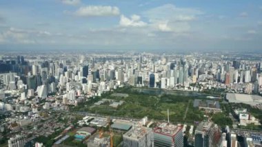 Tayland 'da Bangkok şehrinin gökyüzü manzarası