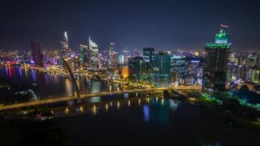 Ho Chi Minh City 'nin Hava Hızı Gece, Vietnam