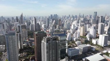 Bangkok şehir merkezinin ve Tayland 'ın gökyüzü manzarası