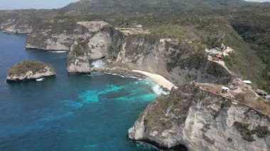 Nusa Penida Adası, Bali, Endonezya 'daki Elmas Plajı manzarası