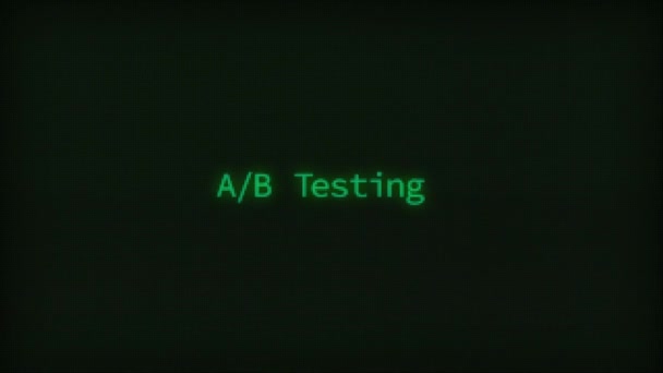 Retro Computer Coding Text Animation Typing 404 Found Crt Monitor — Video Stock