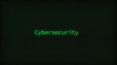 Retro Computer Coding Text Animation Typing Cybersecurity, CRT Monitor Style