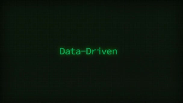 Retro Computer Coding Text Animation Typing Data Driven Crt Monitor — Vídeos de Stock