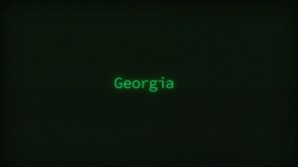 Retro Computer Coding Text Animation Typing Georgia Crt Monitor Style — Vídeo de stock
