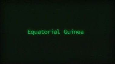 Retro Computer Coding Text Animation Typing Eritrea, CRT Monitor Style