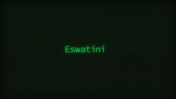 Retro Computer Coding Text Animation Typing Eritrea — стокове відео