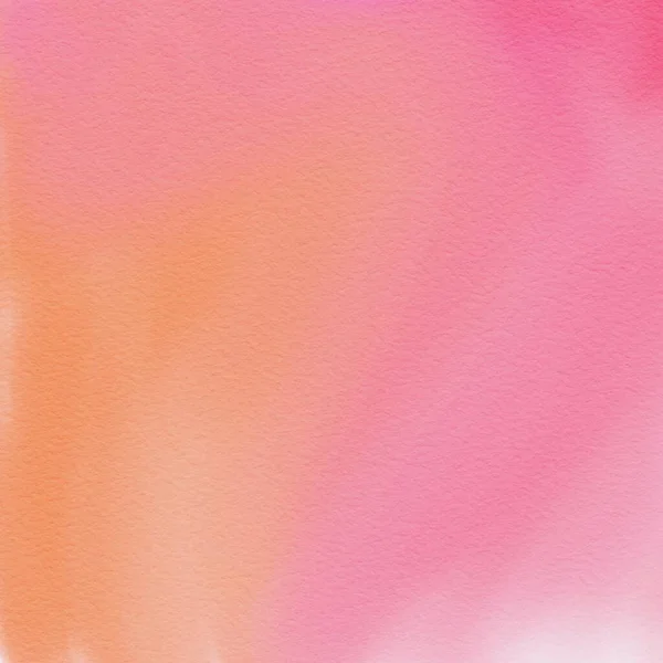 夏季水彩画背景说明壁纸纹理橙色粉红 — 图库照片
