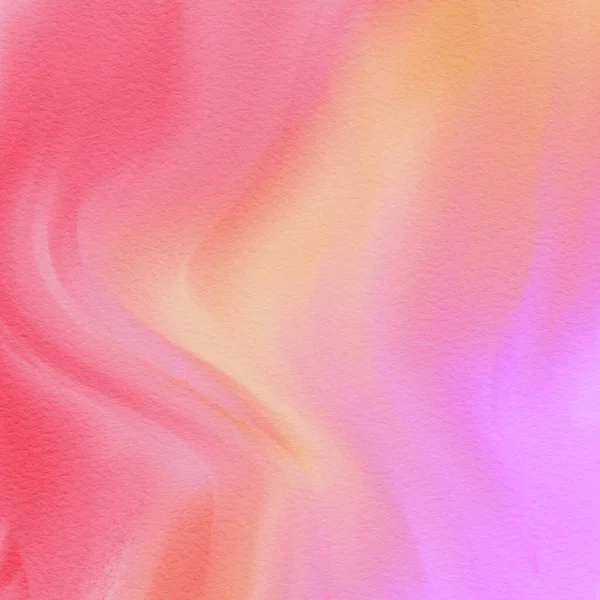 Abstraktes Sommer Aquarell Hintergrundillustration Wallpaper Texture Orange Pink — Stockfoto