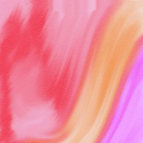 夏季水彩画18 2背景图壁纸纹理橙色粉红 — 图库照片