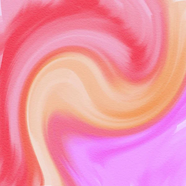 Abstract Zomer Aquarel Achtergrond Illustratie Behang Textuur Oranje Roze — Stockfoto