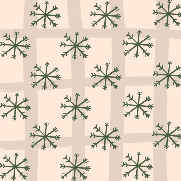Creme Gitter Schnee Weihnachten Hintergrund Tapete Textur — Stockfoto