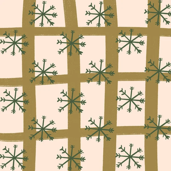 Creme Gitter Schnee Weihnachten Hintergrund Tapete Textur — Stockfoto