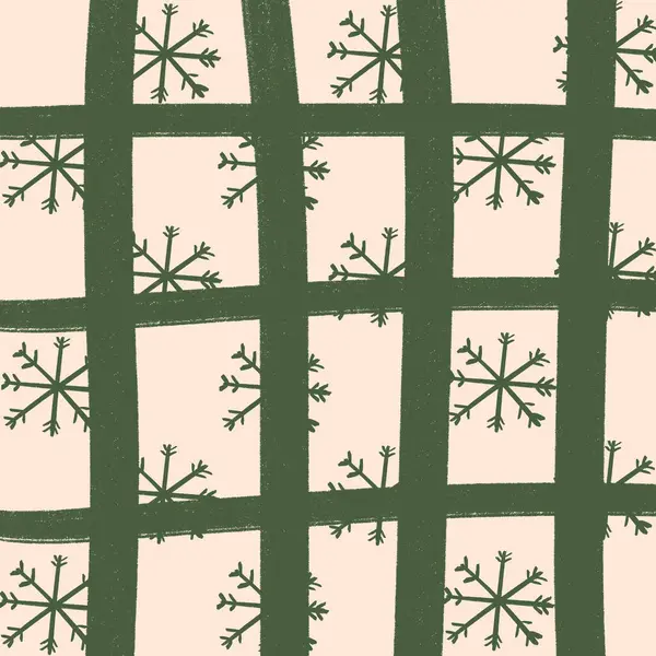 Crema Rejilla Nieve Fondo Navidad Fondo Pantalla Textura — Foto de Stock
