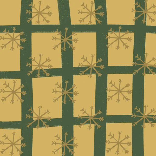 Gold Grid Snow Christmas Background Wallpaper Texture — Stock Photo, Image